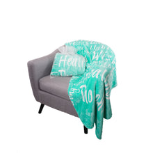 Load image into Gallery viewer, Healing Wishes Throw Blanket The Perfect Caring Gift (Teal)