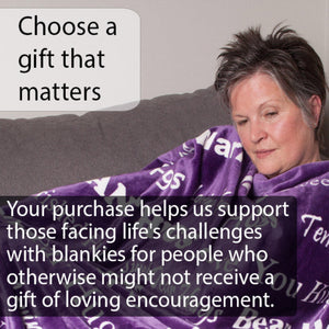 Hugs Blanket The Perfect Caring Gift (Purple)