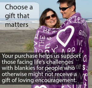 I love You Throw Blanket The Perfect Caring Gift for Best Friends, Couples & Family, ( Purple)