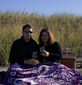 I love You Throw Blanket The Perfect Caring Gift for Best Friends, Couples & Family, ( Purple)