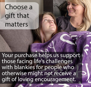 Mother Throw Blanket for Loving, Kind & Inspiring Moms (Purple)
