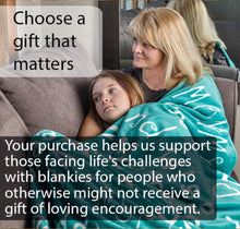 Load image into Gallery viewer, Mother Throw Blanket for Loving, Kind &amp; Inspiring Moms (Teal)