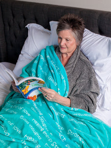 Healing Thoughts Blanket The Perfect Caring Gift (Teal)