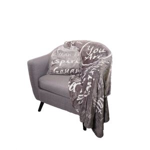 You Are Awesome Throw Blanket to Express Gratitude and Admiration (Grey)